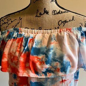 Tommy Bahama Floral Off-the-Shoulder Ruffle Mini Coverup Dress